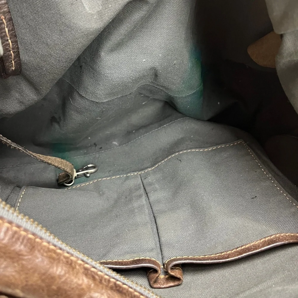 Frye Distressed Tan Leather Hobo Bag - Picture 13 of 16